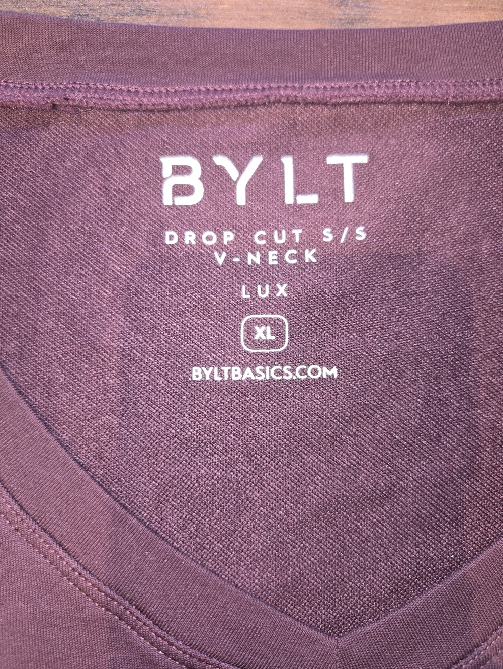 BYLT Essentials (2 Pack Bundle) V-Neck [XL] Burgundy Red & Olive Green Gray - Picture 3 of 10